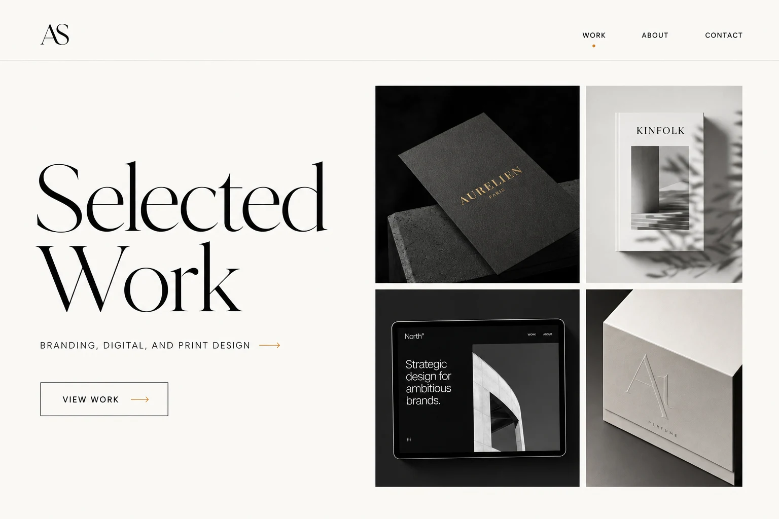 A designer portfolio site built with Daciel Build