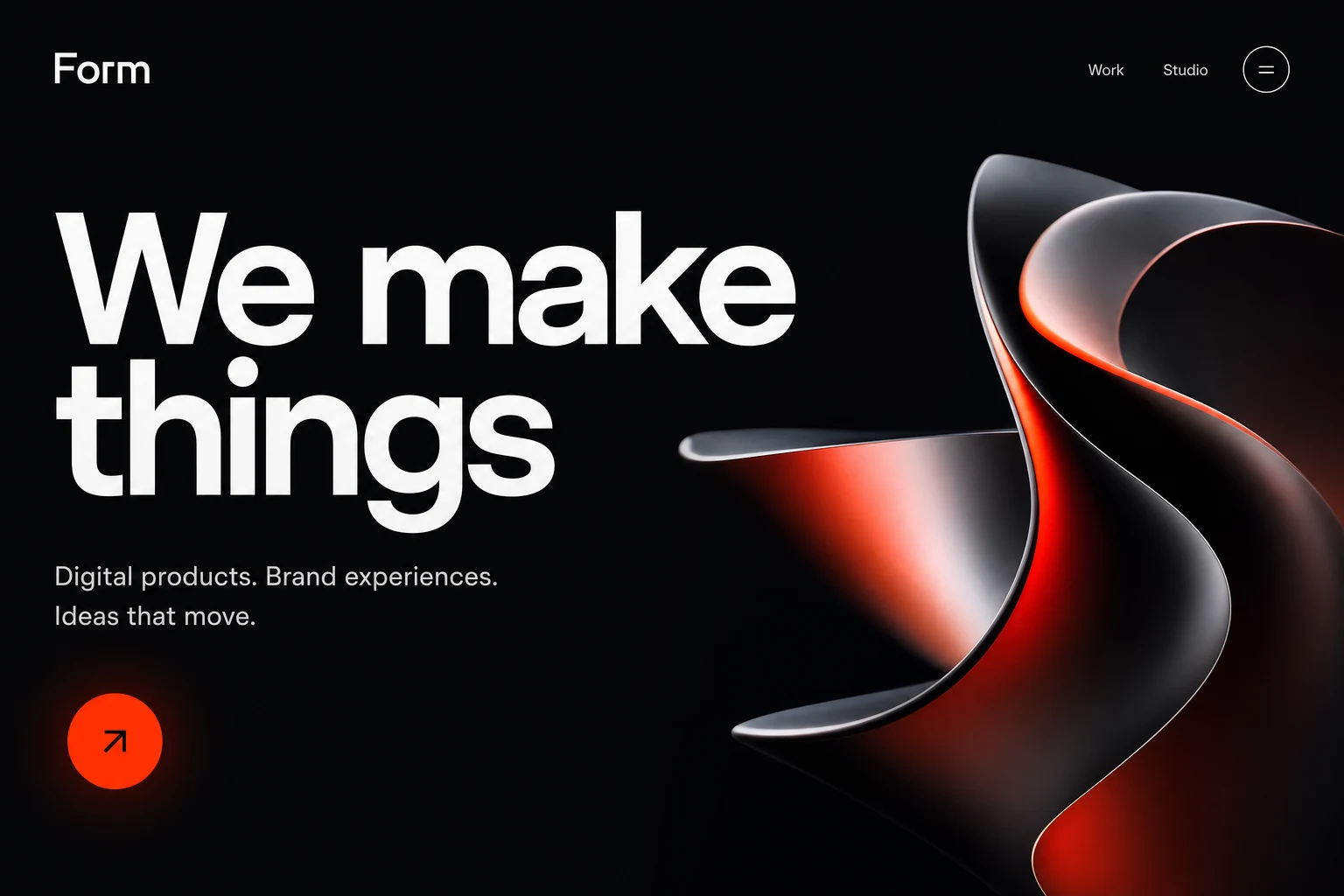 A creative studio site built with Daciel Build